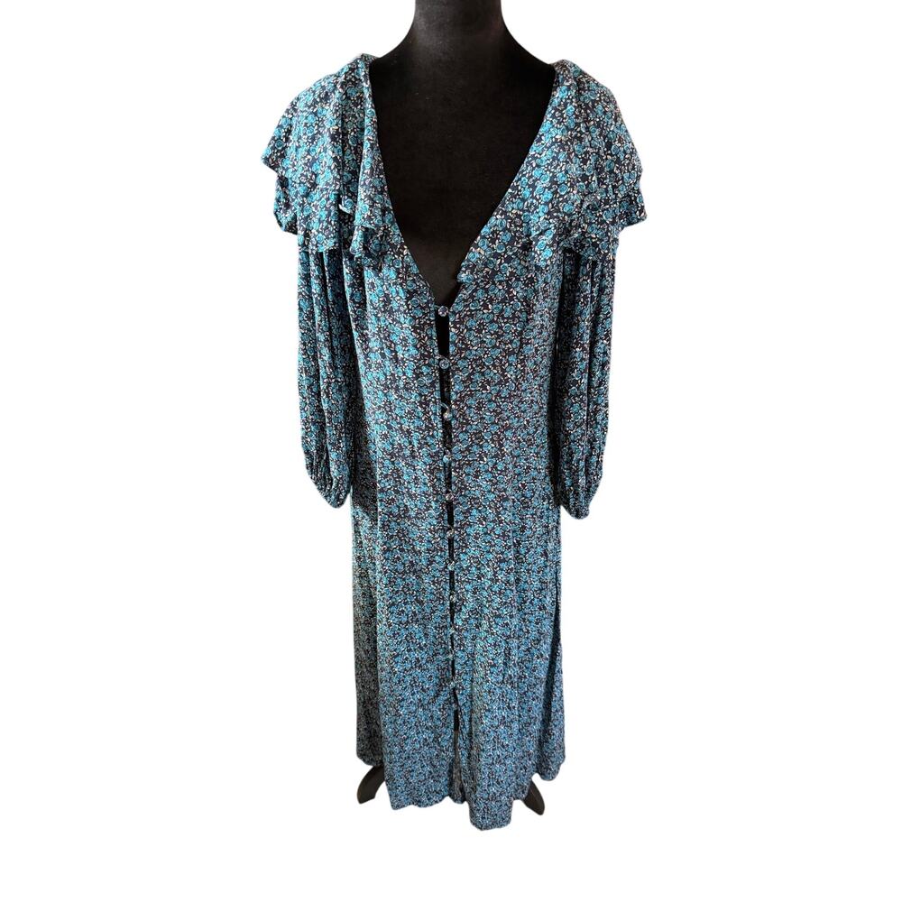 Free People Float on A Sunbeam Floral Maxi Dress Size S
